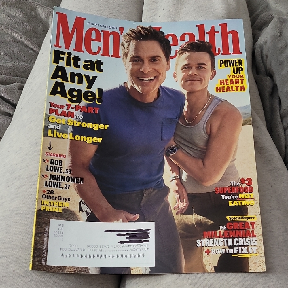 5/$25 Men's Health Magazine April 2023 Issue Rob Lowe & John Owen Lowe New.